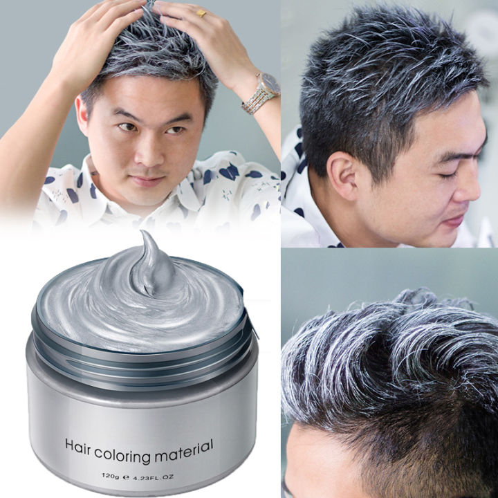 120g Granny gray hair mud color hair dye 9 colors hair gel for men hair ...