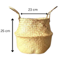 Handmade Rattan Basket Flower Plant Flower Pot Laundry Basket Foldable Rattan Straw Basket Home Decoration /  RP04. 