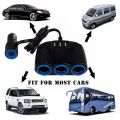 12V/24V 3 Way Auto Sockets Car Cigarette Lighter Adapter Lighter Splitter Lighter 5V 3.1A Output Power With 5 USB Charger. 
