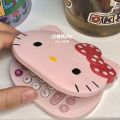 NEW Cartoon Sanrio Hello Kitty Kawaii Calculator Girly Portable Flip Mirror Small Mini Makeup Mirror Ins High Appearance Level Cute. 