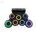 7 Pads Compact with Drum Sticks Electronic Drum Hand Electric Drum Pad for Children Boys. 