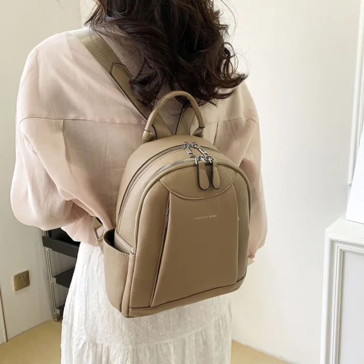 IELGY%20backpack%20women's%20all-match%20korean%20style%20fashion%20large-capacity%20casual%20lychee%20pattern%20backpack%20-%20Image%204