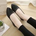 White nurses' shoes2023Wedge Tendon Bottom Female Nurse Shoes for Work Beautician Leather Shoes Soft Bottom Mom Shoes. 