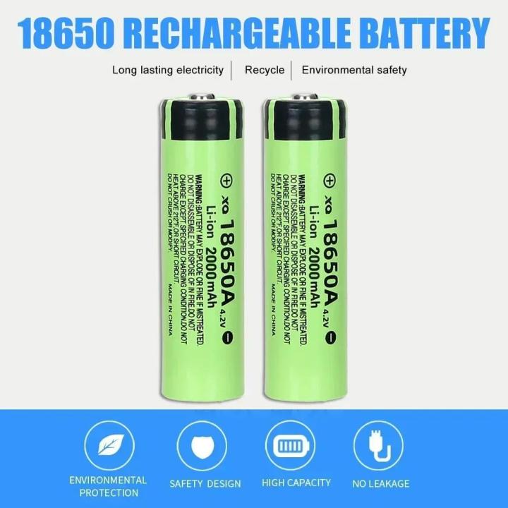 Newest%2018650%20High%20Quality%204.2V%202000mAh%20Battery%20Rechargeable%20Power%20High-capacity%20Lithium%20Battery%20with%20LED%20Flashlight%20-%20Image%204