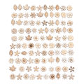 100pcs Mixed Patter Doodle Toy Natural Wooden Slice Scrapbook DIY Craft Making. 