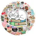 20/40pcs Book Stickers Aesthetic Vintage Reading Books Stickers for Laptop Scrapbook Journal Kids Girls Boys Stickers. 