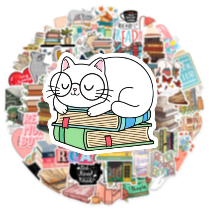40pcs%20Book%20Stickers%20Aesthetic%20Vintage%20Reading%20Books%20Stickers%20for%20Laptop%20Scrapbook%20Journal%20Kids%20Girls%20Boys%20Stickers%20-%20Image%202