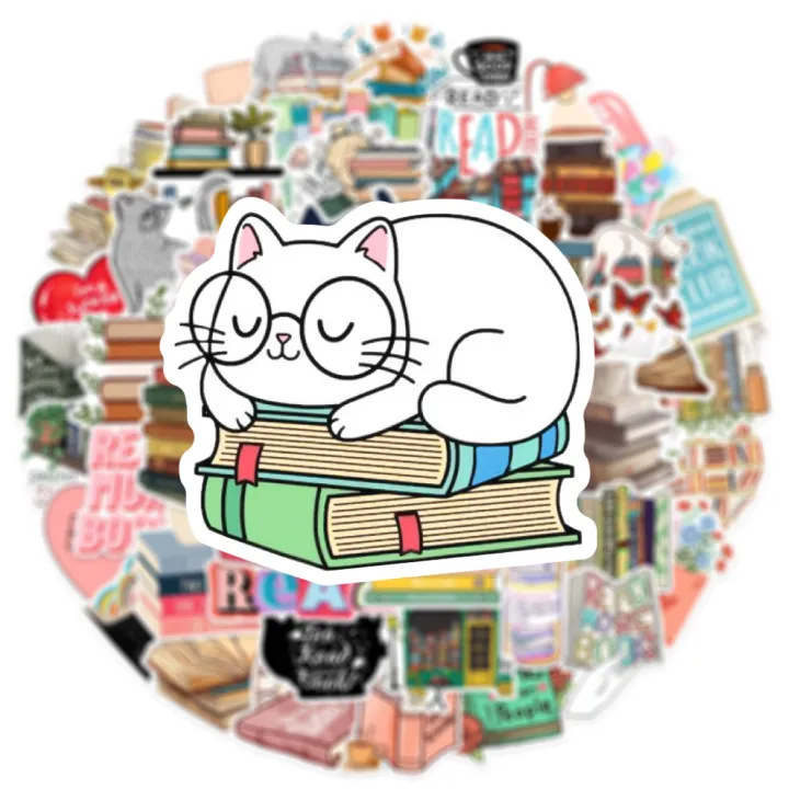 40pcs%20Book%20Stickers%20Aesthetic%20Vintage%20Reading%20Books%20Stickers%20for%20Laptop%20Scrapbook%20Journal%20Kids%20Girls%20Boys%20Stickers%20-%20Image%202