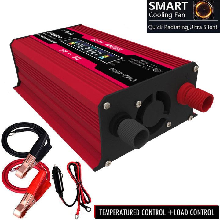 KOGEEK%20300W%20(Real%20Power)%20Peak%20Power%204000W%20LED%20Display%20Modified%20Sine%20Wave%20Inverter%20Rated%20Power%20Inverter%20DC%2012V%20to%20AC%20220V%20Converter%20High%20Frequency%20Car%20Power%20Charger%20Inverter%20with%202%20USB%20Port%20AC%20Socket%20-%20Image%202