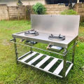 Stainless steel double burner high pressure gas cooker/ stove. 