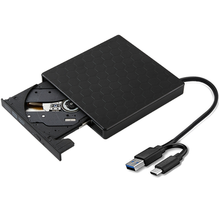 2in1 USB3.0 C Slim External DVD RW CD Writer Drive Burner Reader Player ...