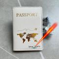 【Hot】 Cute Personalised Passport Covers With Names Couple Customized Name Passport Cover Name In Black Color. 