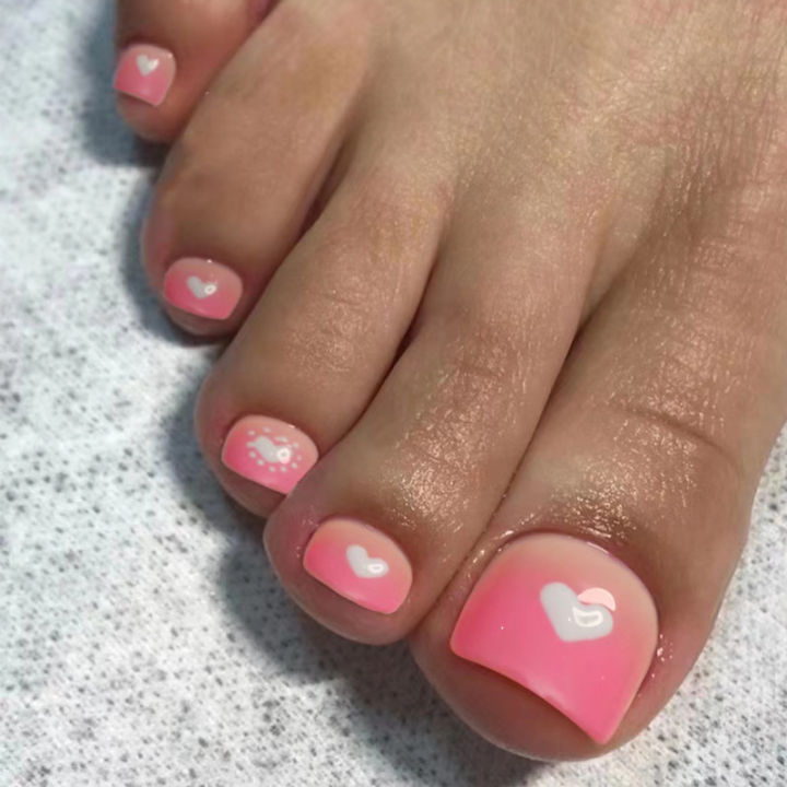 Toe%20Nails%20Set%20French%20Press%20on%20Foot%20Tips%20Nail%20Tips%20with%20Designs%20Reusable%20Artificial%20False%20Stick-on%20Nails%20Art%2024pcs%20-%20Image%206
