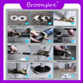 Broonpre Bathroom Freestanding Floor Mounted Bath Spout Faucet Cold/Hot Mixer Tap With Shower Hand Faucet Matte Black. 