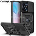 For Tecno Spark 10 4G 10C Armor Ring Case Cover adsorb Car Holder Shockproof Camera Protection for Tecno Spark 10C 10 Back Cover. 