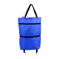 Collapsible Trolley Bags,Shopping Trolley on Wheels,2 in 1 Shopping Cart for Home Supermarket. 