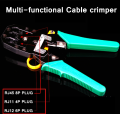 Networking Tool Crimping Tool 3 in 1 Wire Network Cable Crimper Cable Cutter Plier Cable Stripper Wire Stripper Crimp PC Crimping Tool Computer Networking Plier RJ45 RJ11. 