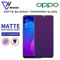 Oppo A96 A95 A93 A92 A78 A77s A77 A76 A74 A57 A17 A17k Full Matte Anti Blueray Tempered Glass. 