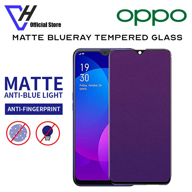 Oppo A96 A95 A93 A92 A78 A77s A77 A76 A74 A57 A17 A17k Full Matte Anti Blueray Tempered Glass