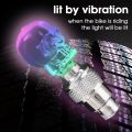 2Pcs Skull Motion Sensor Motorcycles LED Valve Caps / Car Bike Wheel Tire Dust-Proof Valve Cap Cycling Accessories. 