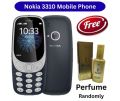 Nokia 3310 Mobile Phone with Free Perfume, Nokia 3310 Dual SIM Keypad Feature Phone, Nokia 3310 Button Phone with Full Set Box (Free Perfume). 