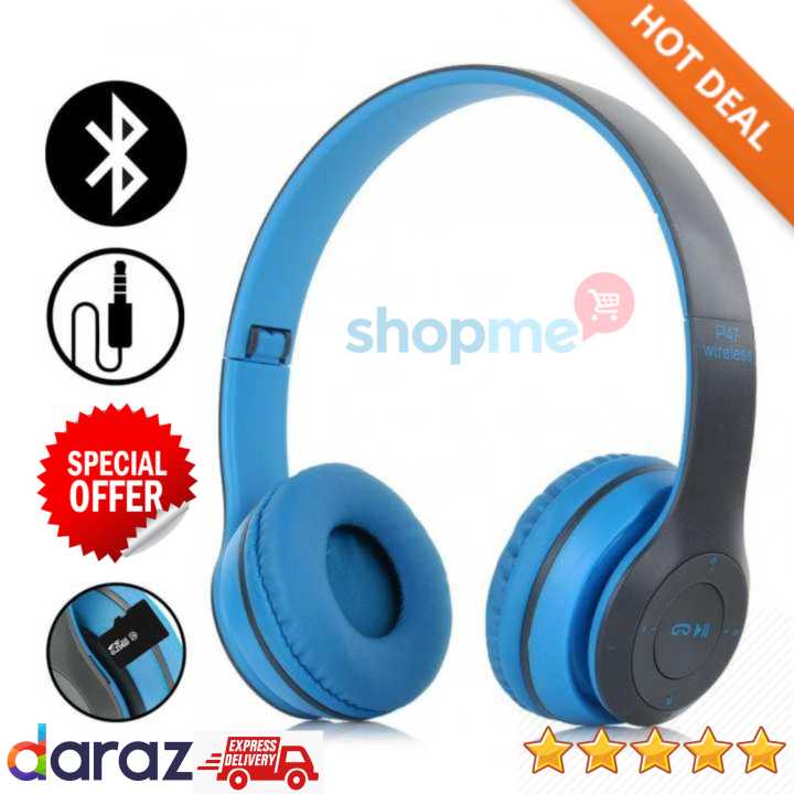 P47%20Bluetooth%204.1%20Headphone%20Wireless%20Headband%20Earphone%20Hands%20Free%20Music%20Headset%20With%20MF/TF%20&%20AUX%20ports%20,%20P47%20Cat%20Ears%20-%20Image%205