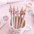 1/5/10Pcs 0.5Mm Cute Girl Press Neutral Pen Girl Press Water Pen Student Learning Supplies Exam Signature Pen Children's Stationery. 