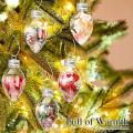 Screw off caps Christmas Light bulb ornaments Festivel DIY Plastic Christmas Ornaments Fillable Christmas Decoration for. 