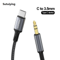 Sutuiying PISEN USB Type C To 3.5mm Jack Male Aux Audio Cable For Car Speaker Original Headphone Adapter For Samsung Huawei Xiaomi TV Box Wire Cord. 