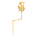 KOKKO Saxophone Marching Clamp-on Clip Holder Lyre With Bent Stem Portable Metal Music Clip Musical Instrument Accessories. 