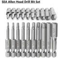 20Pcs Hex Head Wrench Drill Bit Set Shank Quick Release Magnetic Screwdriver Bits Set (Metric +SAE). 