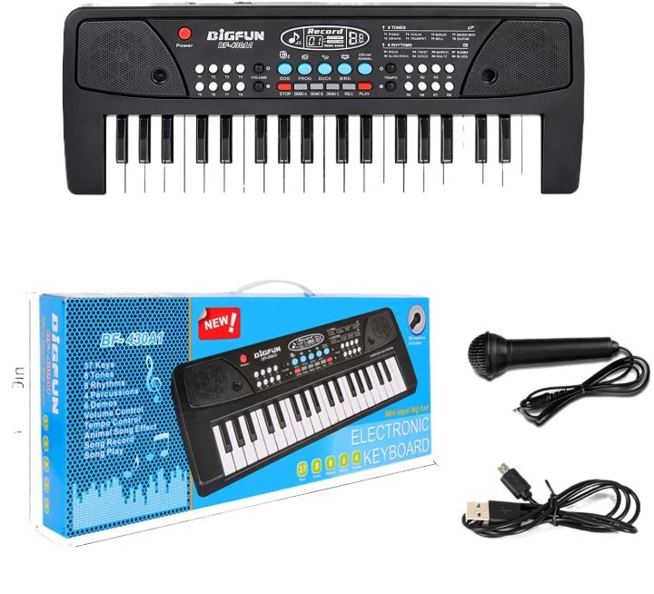 BIGFUN 37 Key Piano Musical Keyboard Toy with Power Option, Recording and mic, Electronic Piano Keyboard Multi-Function Portable Piano Keyboard for Beginners, Kids Musical Instrument Gift Toys for Over 3 Year Old Children Boy and Girls (BF-430C)
