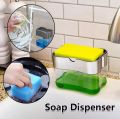 Kitchen Sponge Bracket Press Soap Liquid Box Soap Dispenser Manual Kitchen Press For Family School Office. 