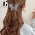 Fixed Hair Accessory Hair Claw Women Clip Shape Solid Color Double Layers Anti-slip Decoration Fixation Ponytail Lady Elastic Gripper Hair Claw Clip. 