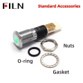 Indicator light shell black 24V pin metal 16mm/12/10/8 FILN 14/symbol LED indicator light 212V car dashboard indicator light. 