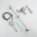 304 Stainless Steel Brushed Shower Simple Set Hot and Cold Bathtub Faucet Bracket Set Shower Nozzle ciencia. 