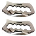 2X Stainless Steel Gua Sha Scraping Massage Tool Soft Tissue Mobilization Body Pain Scraping Tool. 