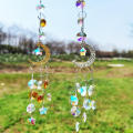 Crystal Wind Chime Hangings Pendant Gold Silver Series Star Moon Creative Home Aeolian Bell Windbell Decoration For Home Bedroom. 