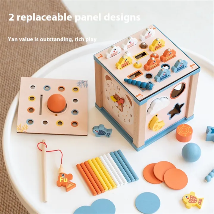 KOKKO%209%20In%201%20Toddler%20Activity%20Cube%20Shape%20Sorting%20&%20Matching%20Wooden%20Educational%20Toys%20Gifts%20For%20Boys%20And%20Girls%20-%20Image%208