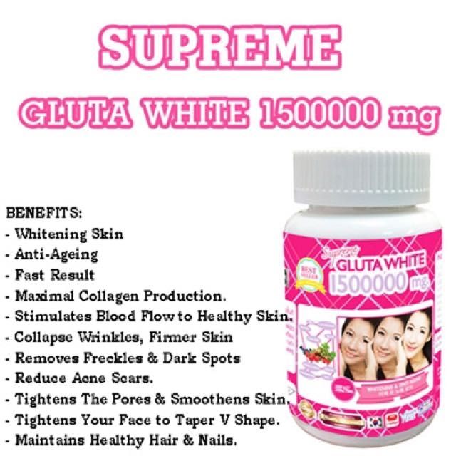 Crème éclaircissante Glutathion White - 100 Ml, FPS 50, Avec Vitamine C Et Aloe Vera