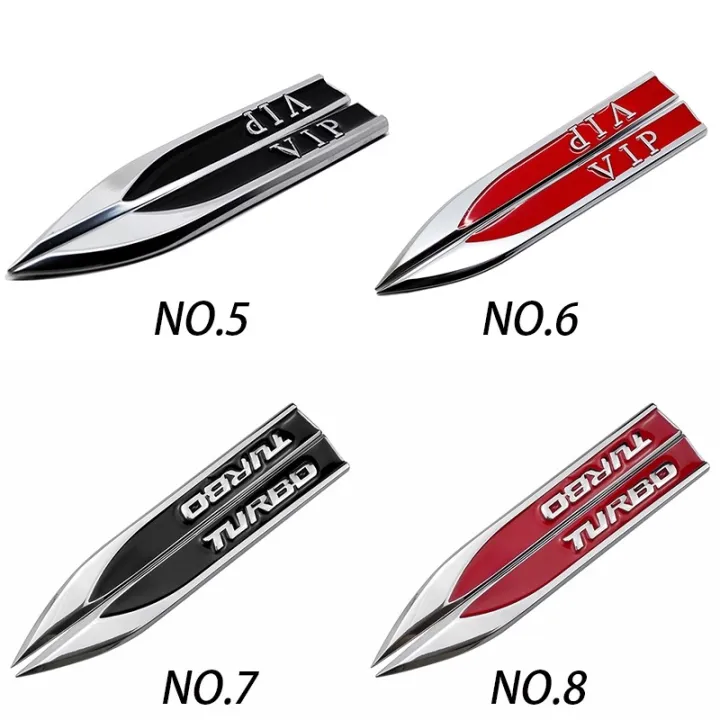 2pcs%20Sport%20VIP%20Turbo%20Metal%20Car%20Side%20Body%20Sticker%20Auto%20Rear%20Emblem%20Badge%20Decal%20-%20Image%203