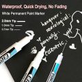 3Pcs Set White Color Permanent Paint Marker Pen 0.7mm 1.0mm 2.5mm For Tyre Wood Glass Metal Leather Fabric Ceramic Art Graffiti. 