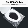 10PCS Biodegradable Disposable Plastic Toilet Seat Cover Portable Safety Travel Bathroom Toilet Paper Pad Bathroom Accessory. 