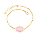 LUXUSTEEL New 20cm+3cm Extender Link Chain Bracelets Female Gift Blue/Red/Light Pink/Black Stone Bracelets Bangles Bijoux Party. 