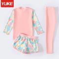 Children's Swimsuit Female Summer Split Sunscreen Swimwear2023Fashion New Three-Piece Set for Children and Girls. 