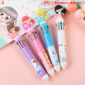 1PC 10 Colors Cartoon Ballpoint Pen Cute Animal Stationery Multicolored Pens. 
