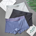 Men's Ice Silk Underwear Men's Summer Breathable Thin Traceless Mid Waist Boxers Graphene Sports Shorts. 