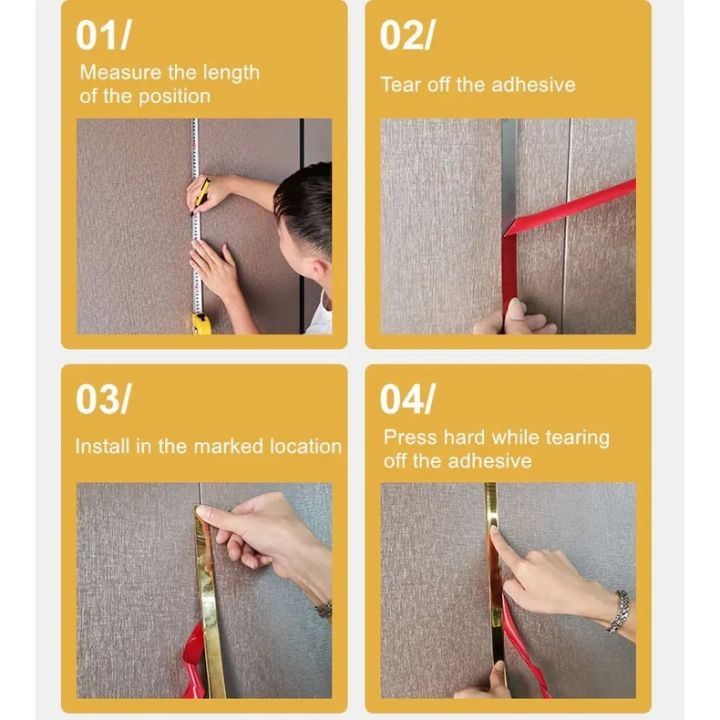 wall%20stickers%201%20Roll%20Gold%20Wall%20Sticker%20Stainless%20Steel%20Flat%20Decorative%20Lines%20Titanium%20Wall%20Ceiling%20Edge%20Strip%20Mirror%20Living%20Room%20Decoration%20-%20Image%203