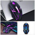 T-Wolf V1 RGB Breathing Light Gaming Mouse 1200DPI Optical Mouse. 