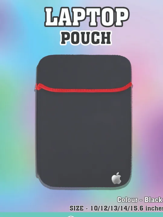 Apple%20logo%20Printed%20Black%20colour%20Reversible%20laptop%20Pouch/Sleeve%20for%2010/13/14/15.6%20Inch%20laptops%20-%20Image%202